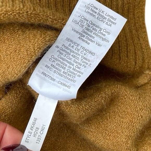 J.Crew Colorblock Turtleneck Sweater Camel Navy Red - Size XS - Picture 8 of 11